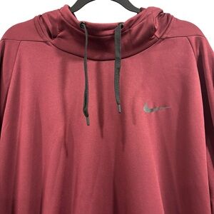 Nike Maroon Hoodie with Black Accents